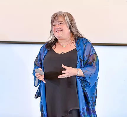 female motivational speaker